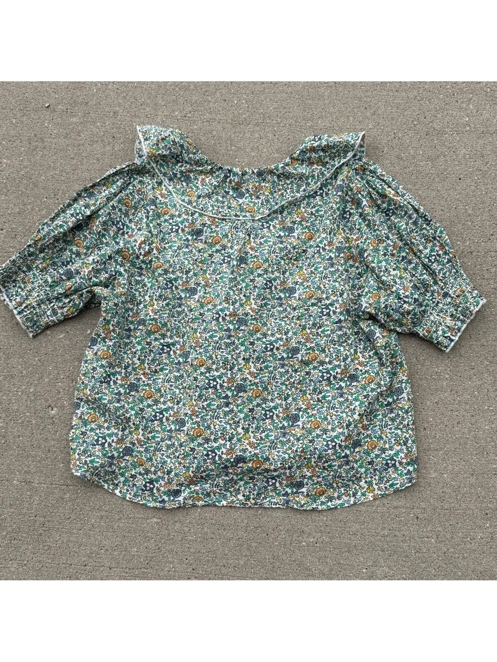 Natural Life Floral Ruffle Button-Up Blouse Medium - Picture 8 of 8